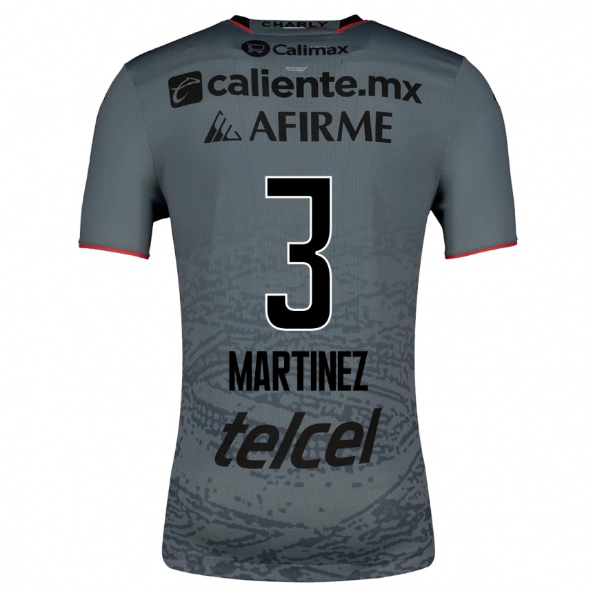 Herren Fußball Nathaly Martínez #3 Grau Auswärtstrikot Trikot 2023/24 T-Shirt Luxemburg