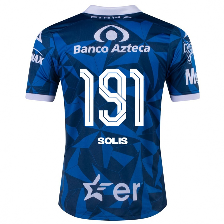 Herren Fußball César Solís #191 Blau Auswärtstrikot Trikot 2023/24 T-Shirt Luxemburg