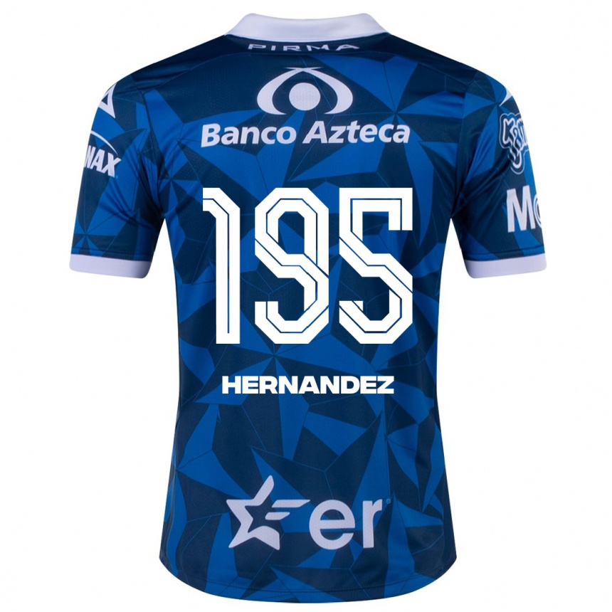 Herren Fußball Daniel Hernández #195 Blau Auswärtstrikot Trikot 2023/24 T-Shirt Luxemburg