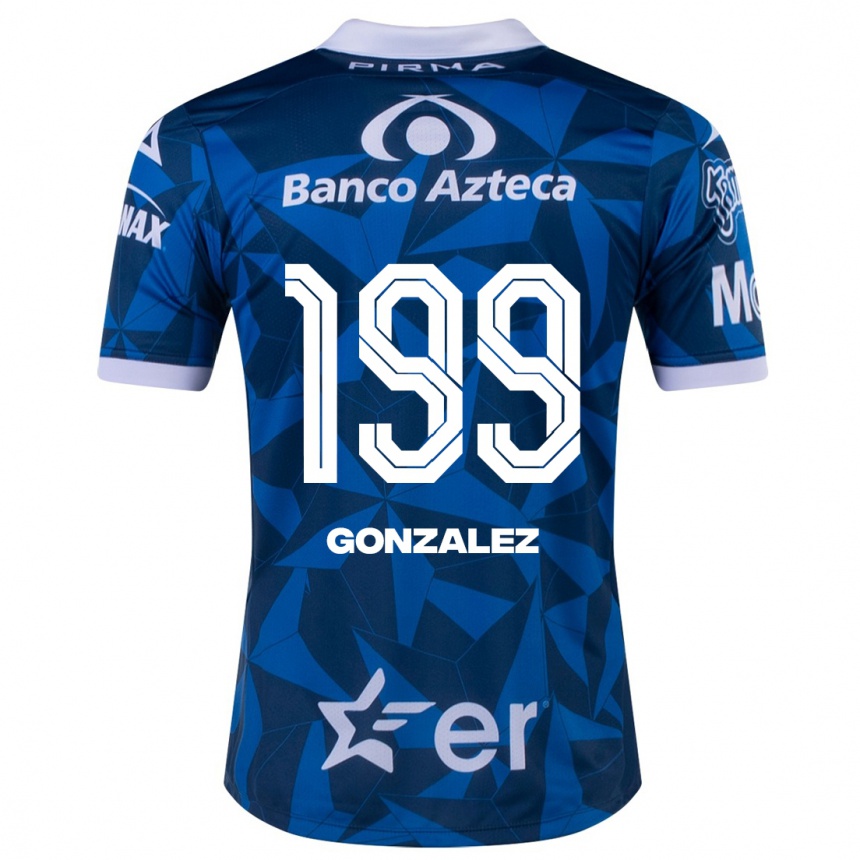 Herren Fußball Samuel González #199 Blau Auswärtstrikot Trikot 2023/24 T-Shirt Luxemburg