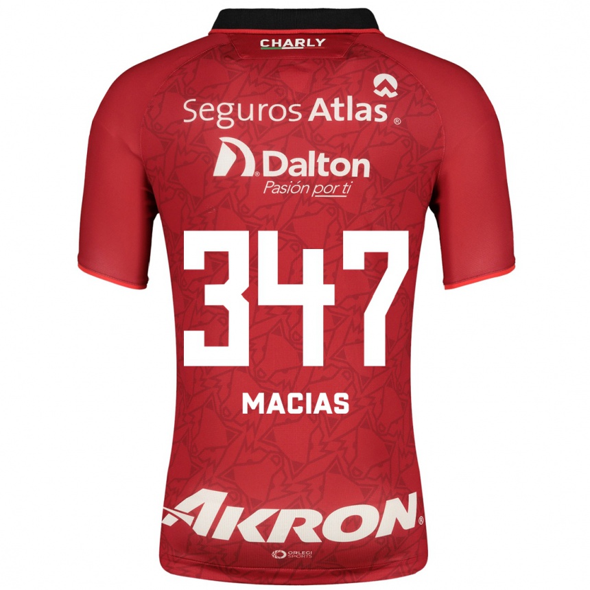 Herren Fußball Ángel Macías #347 Rot Auswärtstrikot Trikot 2023/24 T-Shirt Luxemburg