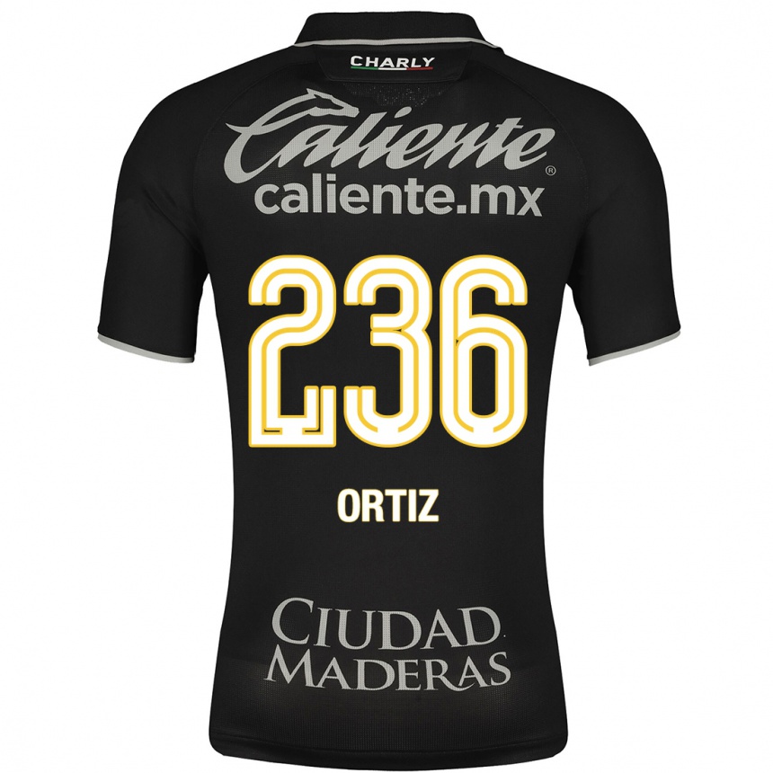 Herren Fußball Youssef Ortiz #236 Schwarz Auswärtstrikot Trikot 2023/24 T-Shirt Luxemburg