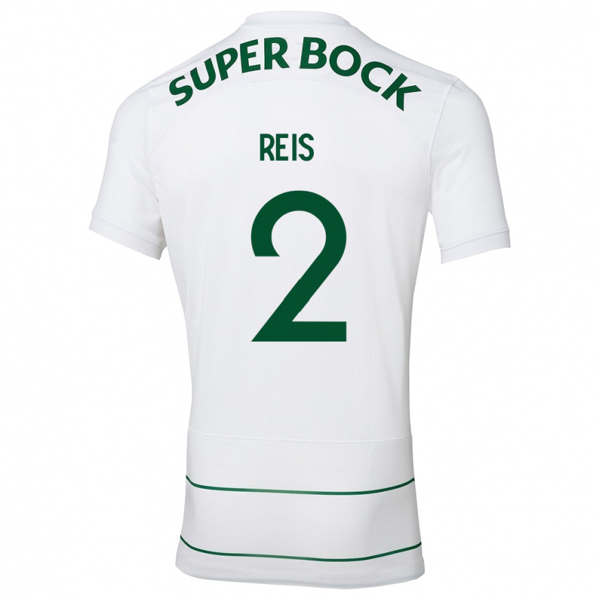 Herren Fußball Matheus Reis #2 Weiß Auswärtstrikot Trikot 2023/24 T-Shirt Luxemburg