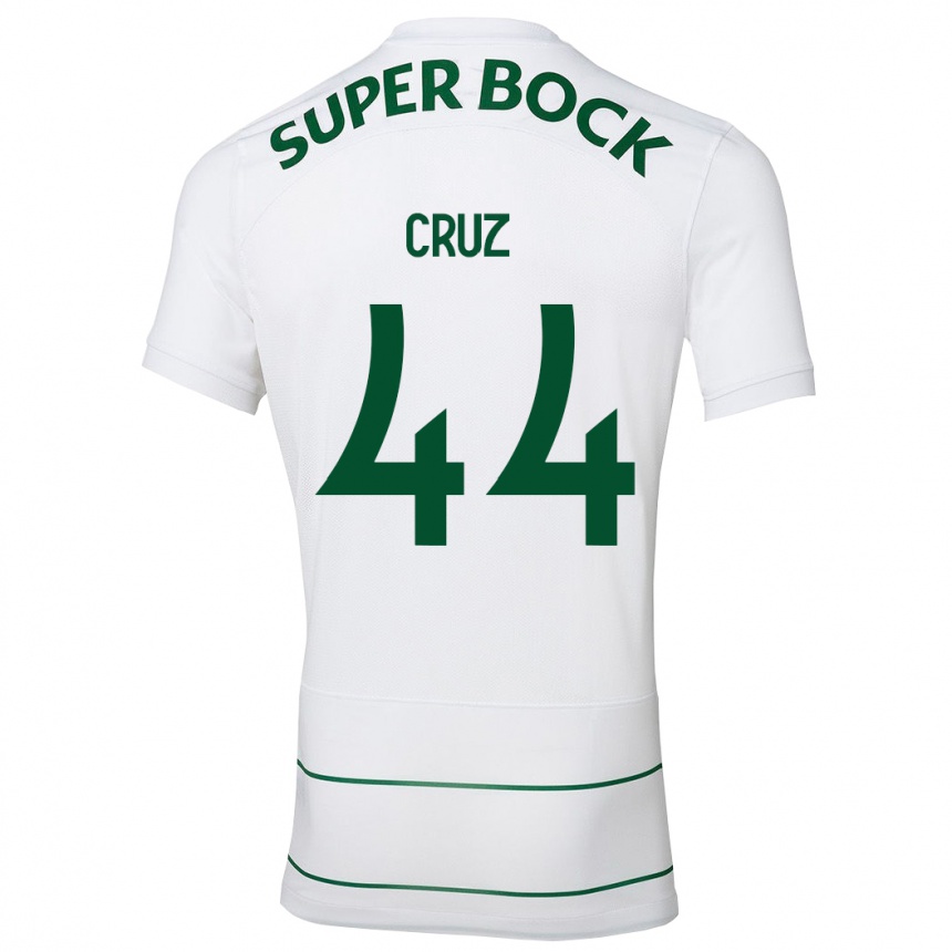 Herren Fußball Marco Cruz #44 Weiß Auswärtstrikot Trikot 2023/24 T-Shirt Luxemburg