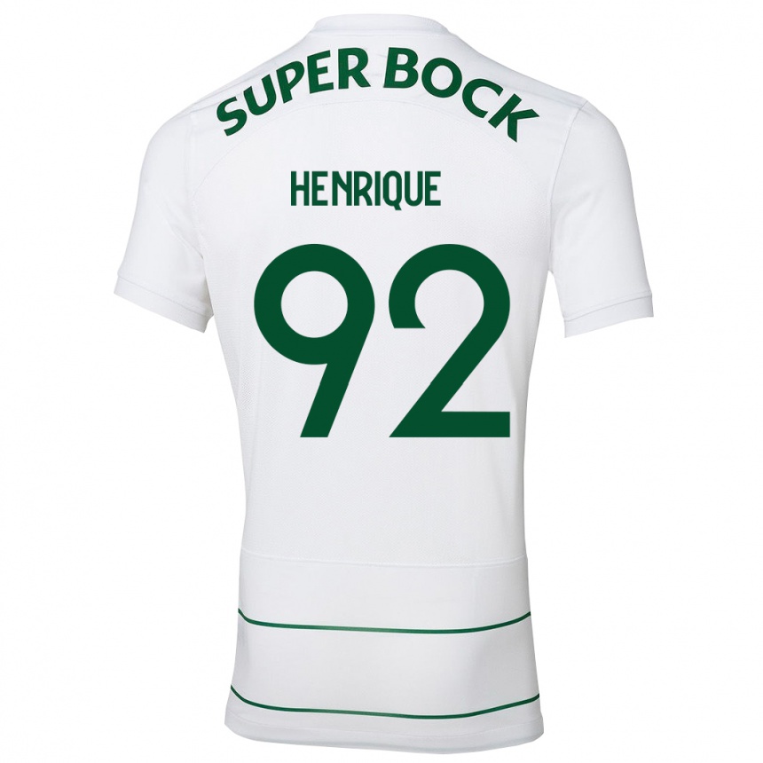 Herren Fußball Eduardo Henrique #92 Weiß Auswärtstrikot Trikot 2023/24 T-Shirt Luxemburg