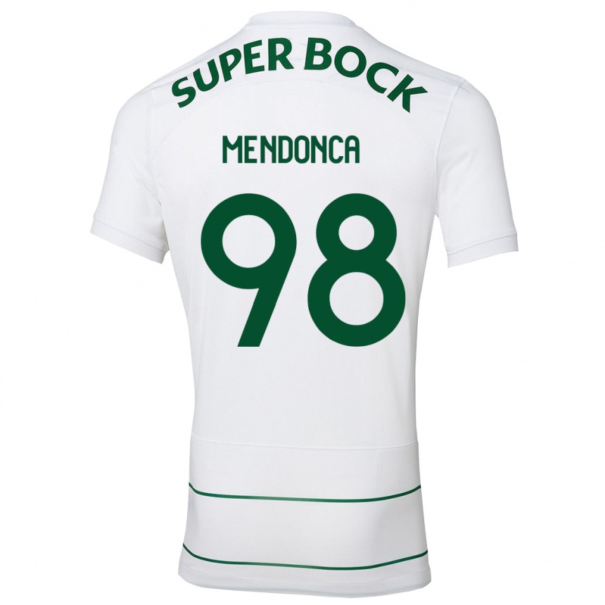 Herren Fußball Manuel Mendonça #98 Weiß Auswärtstrikot Trikot 2023/24 T-Shirt Luxemburg