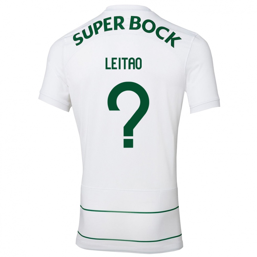 Herren Fußball Tiago Leitão #0 Weiß Auswärtstrikot Trikot 2023/24 T-Shirt Luxemburg