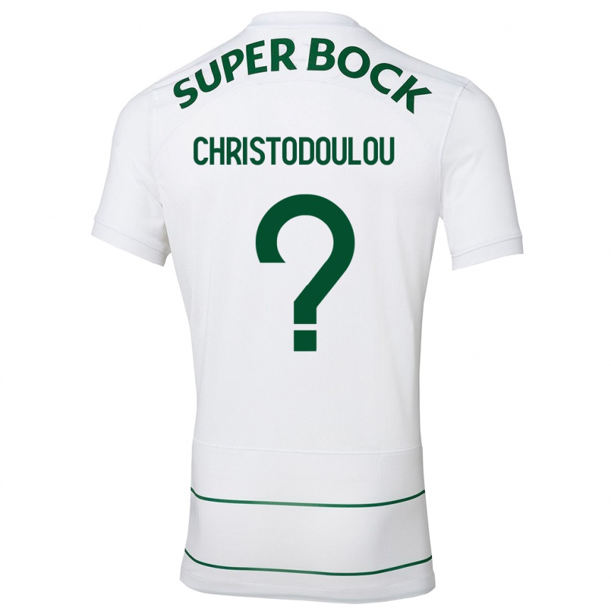 Herren Fußball Argyris Christodoulou #0 Weiß Auswärtstrikot Trikot 2023/24 T-Shirt Luxemburg