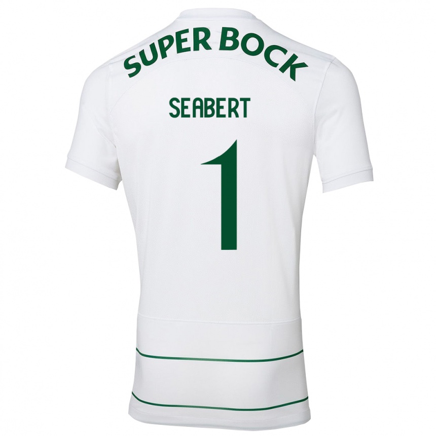 Herren Fußball Hannah Grace Seabert #1 Weiß Auswärtstrikot Trikot 2023/24 T-Shirt Luxemburg