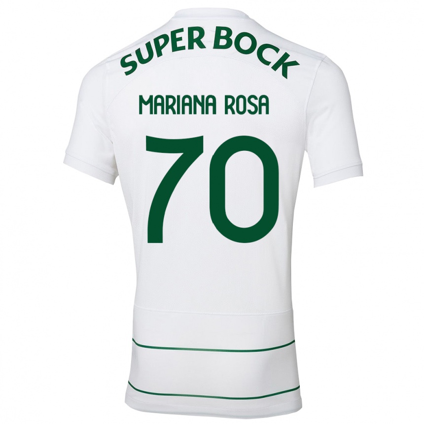 Herren Fußball Mariana Silva Pinto Vilaça Da Rosa #70 Weiß Auswärtstrikot Trikot 2023/24 T-Shirt Luxemburg