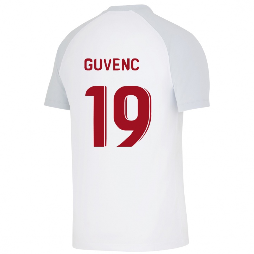 Herren Fußball Günay Güvenç #19 Weiß Auswärtstrikot Trikot 2023/24 T-Shirt Luxemburg