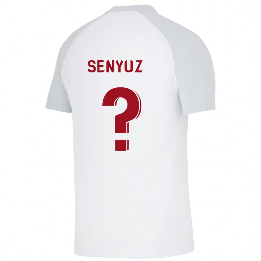 Herren Fußball Kerem Senyüz #0 Weiß Auswärtstrikot Trikot 2023/24 T-Shirt Luxemburg