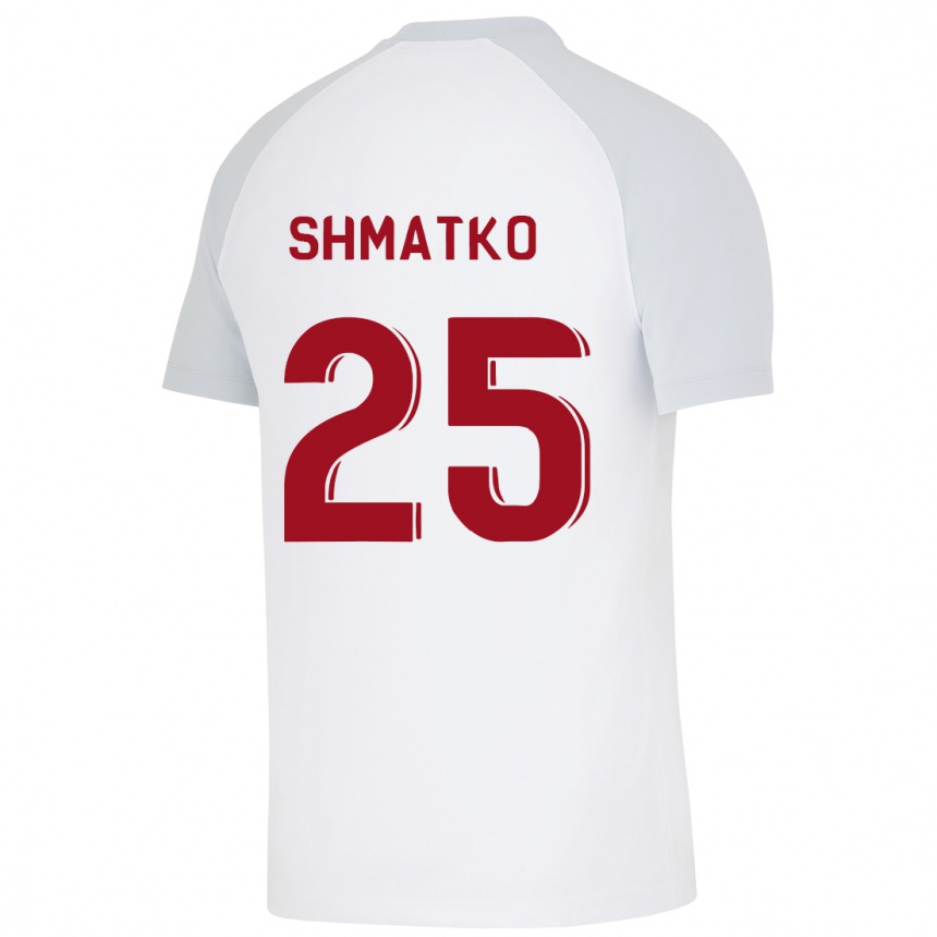 Herren Fußball Lyubov Shmatko #25 Weiß Auswärtstrikot Trikot 2023/24 T-Shirt Luxemburg