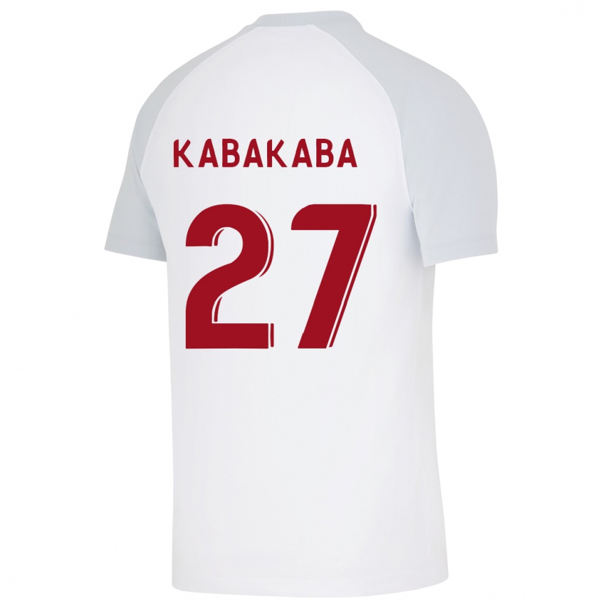 Herren Fußball Naomie Kabakaba #27 Weiß Auswärtstrikot Trikot 2023/24 T-Shirt Luxemburg