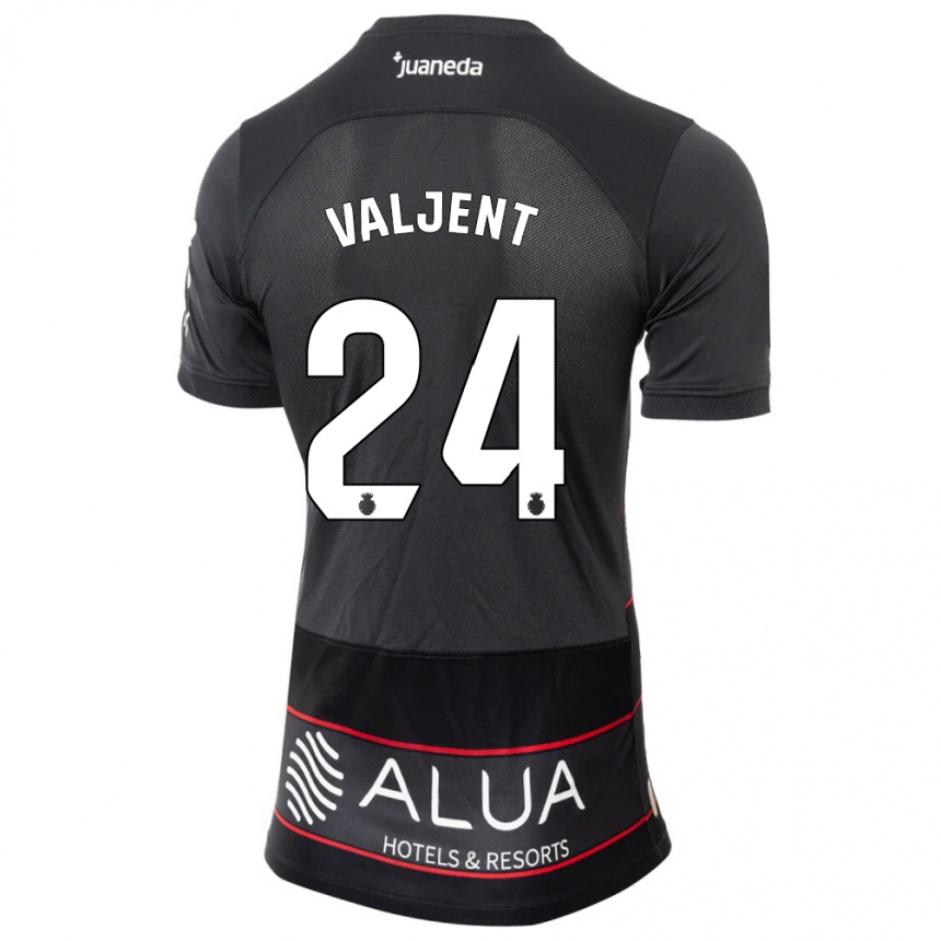 Herren Fußball Martin Valjent #24 Schwarz Auswärtstrikot Trikot 2023/24 T-Shirt Luxemburg