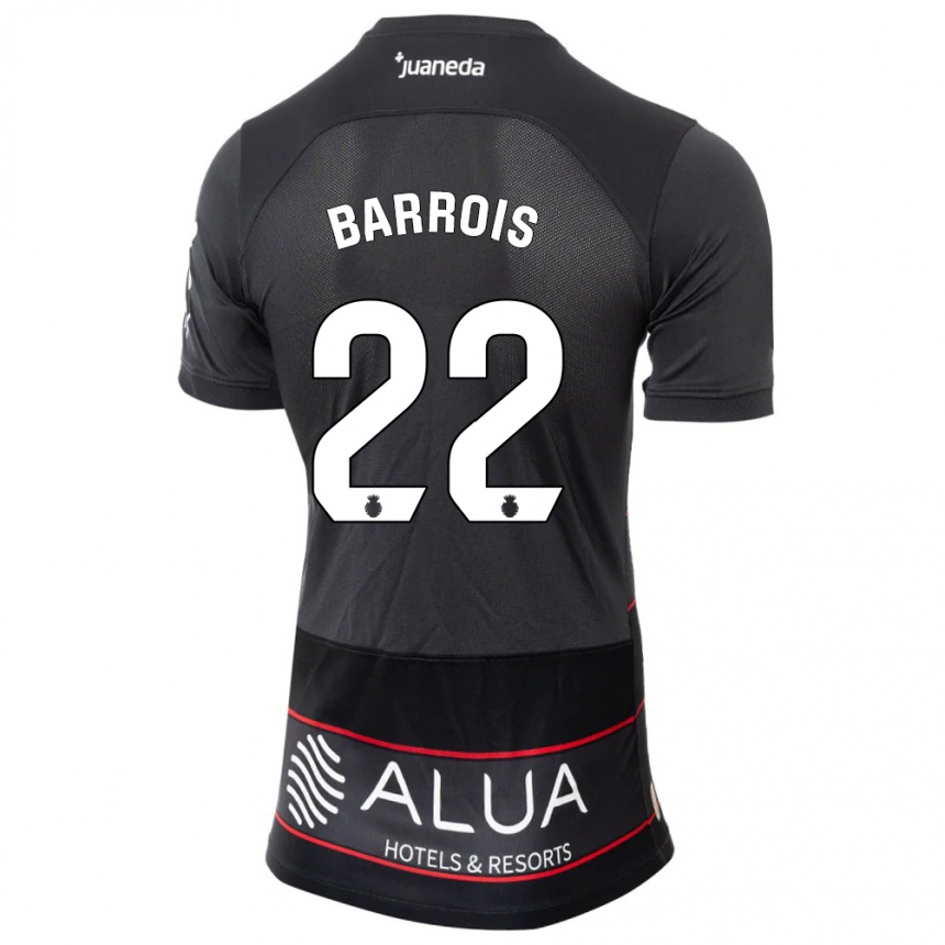 Herren Fußball Eliott Barrois #22 Schwarz Auswärtstrikot Trikot 2023/24 T-Shirt Luxemburg