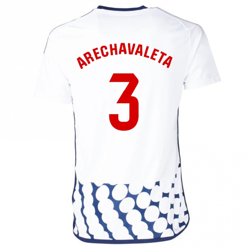 Herren Fußball Jorge Arechavaleta #3 Weiß Auswärtstrikot Trikot 2023/24 T-Shirt Luxemburg