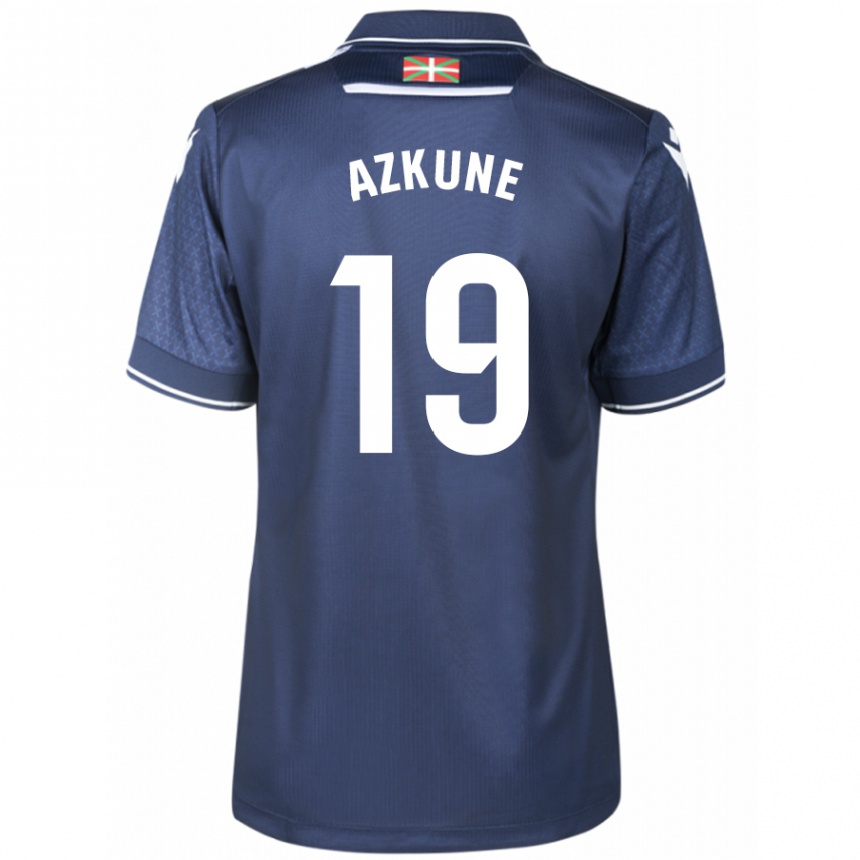 Herren Fußball Ekain Azkune #19 Marine Auswärtstrikot Trikot 2023/24 T-Shirt Luxemburg