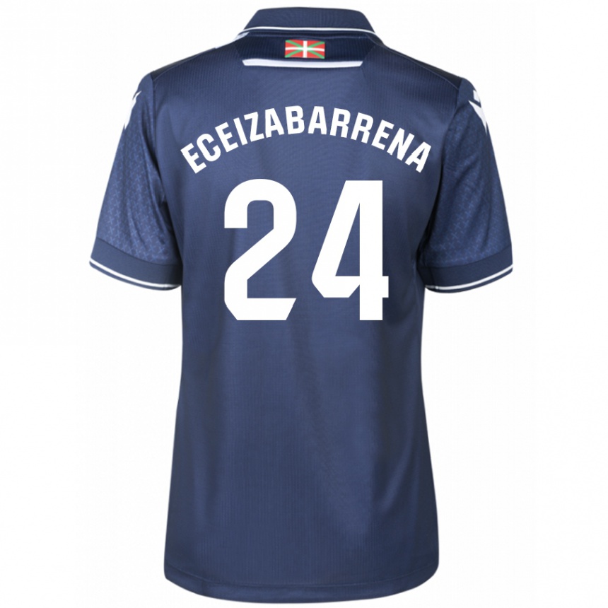 Herren Fußball Jon Eceizabarrena #24 Marine Auswärtstrikot Trikot 2023/24 T-Shirt Luxemburg