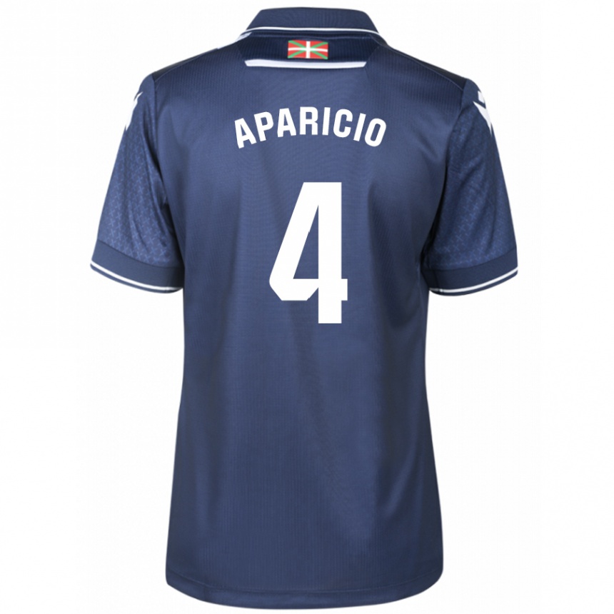 Herren Fußball Nahia Aparicio Jaular #4 Marine Auswärtstrikot Trikot 2023/24 T-Shirt Luxemburg