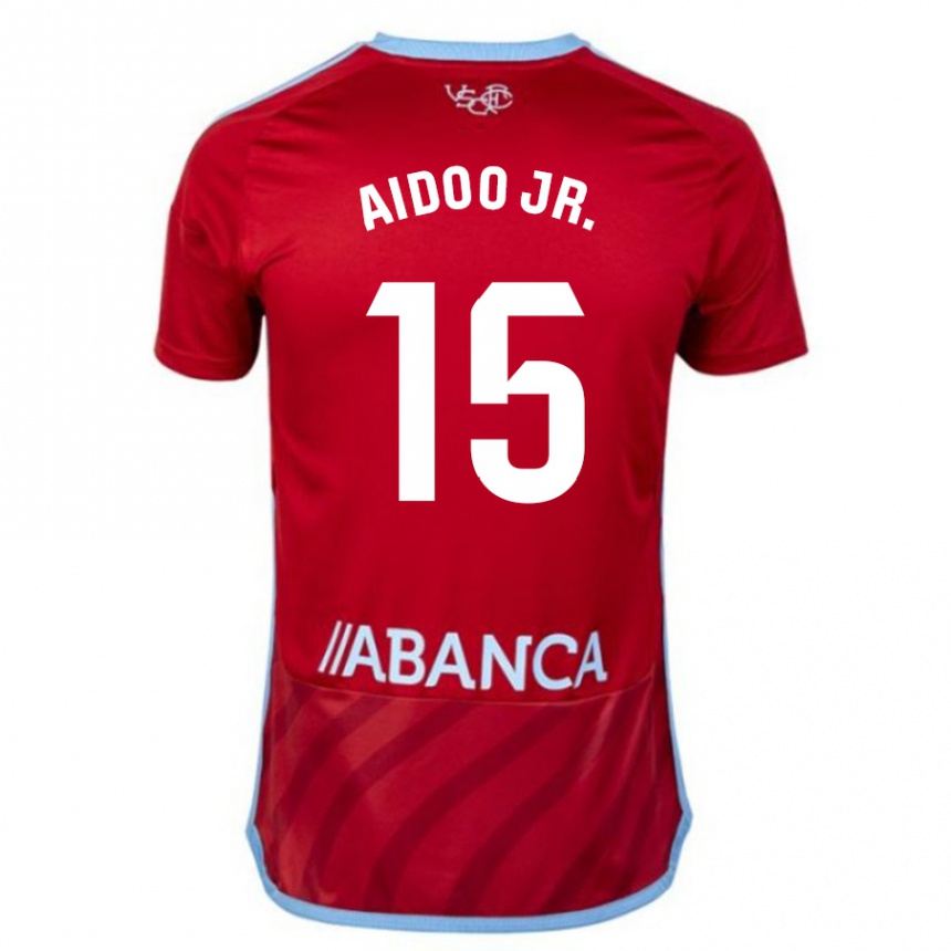 Herren Fußball Joseph Aidoo #15 Rot Auswärtstrikot Trikot 2023/24 T-Shirt Luxemburg