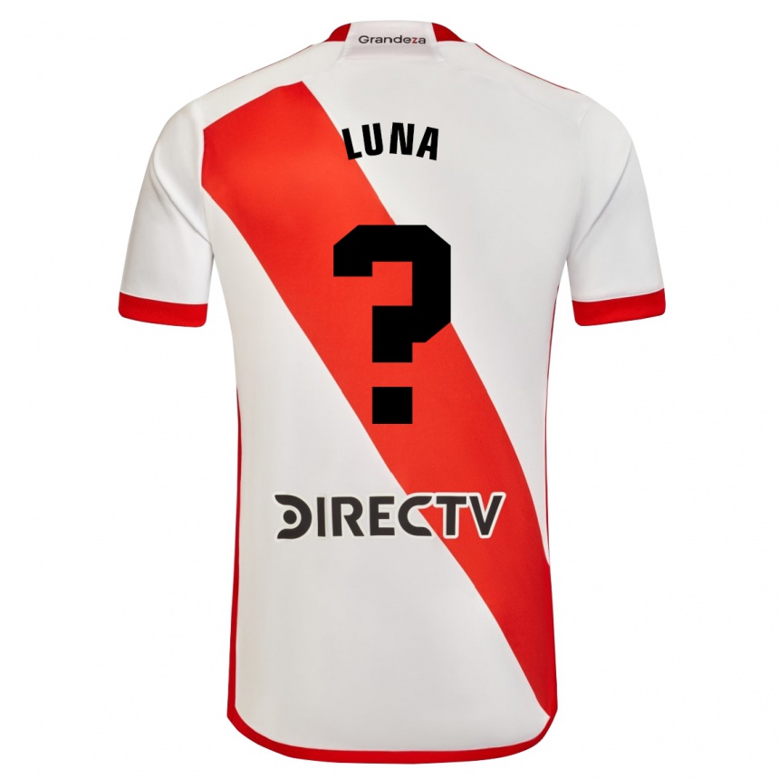 Damen Fußball Jonás Luna #0 Weiß Rot Heimtrikot Trikot 2023/24 T-Shirt Luxemburg
