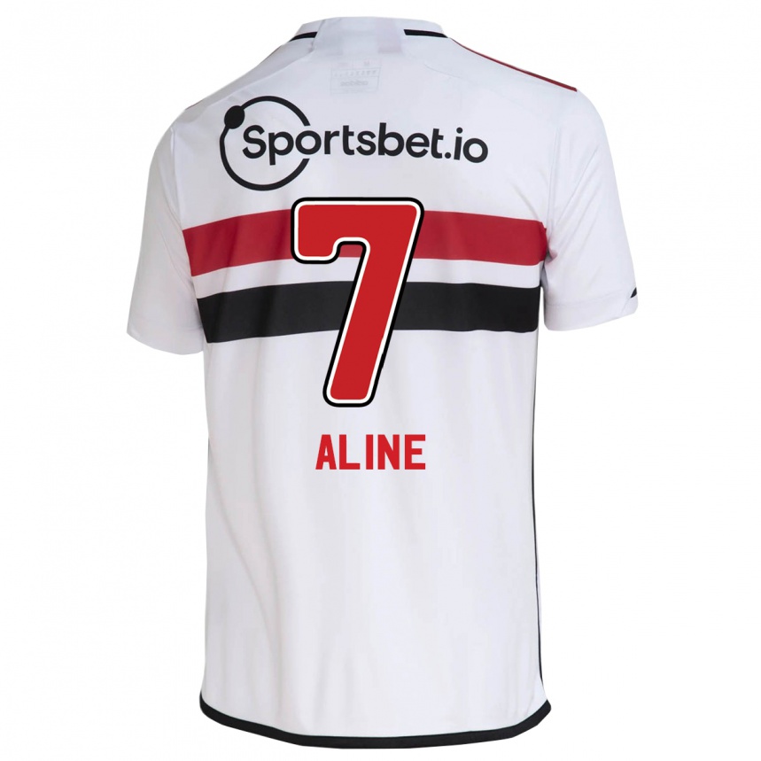 Damen Fußball Aline #7 Weiß Heimtrikot Trikot 2023/24 T-Shirt Luxemburg