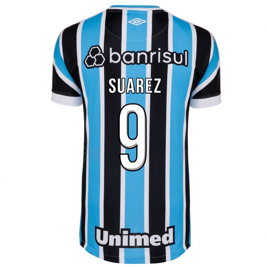 Damen Fußball Luis Suárez #9 Blau Heimtrikot Trikot 2023/24 T-Shirt Luxemburg