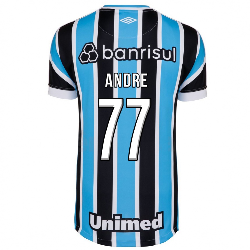 Damen Fußball André #77 Blau Heimtrikot Trikot 2023/24 T-Shirt Luxemburg
