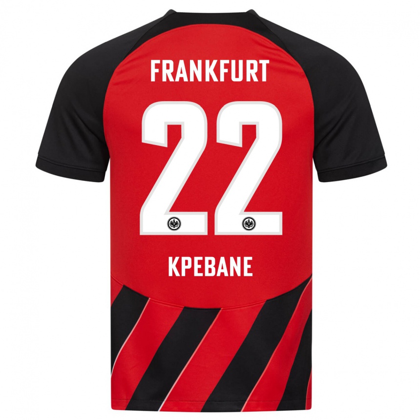 Damen Fußball Tamiou Kpebane #22 Rot Schwarz Heimtrikot Trikot 2023/24 T-Shirt Luxemburg