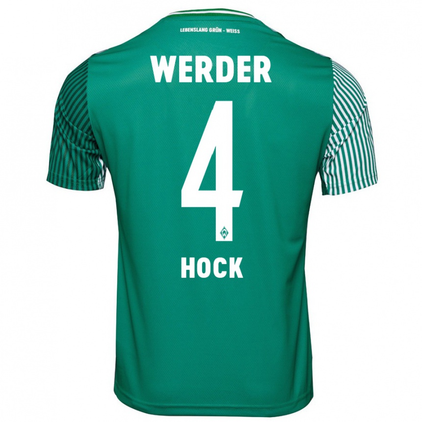 Damen Fußball Alexander Höck #4 Grün Heimtrikot Trikot 2023/24 T-Shirt Luxemburg