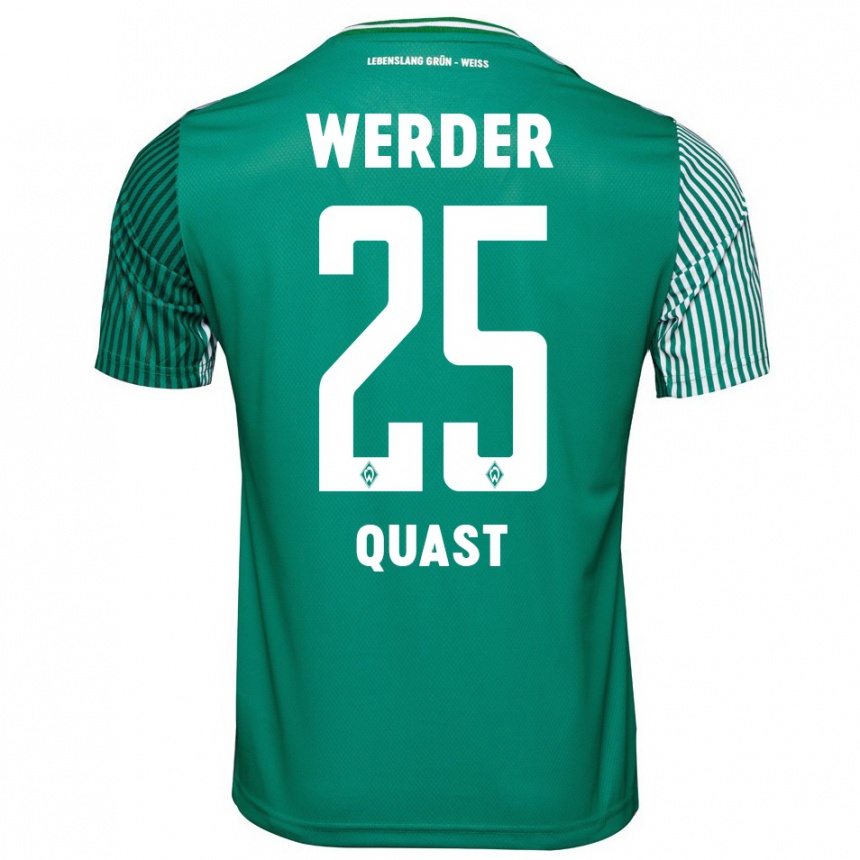 Damen Fußball Sönke Quast #25 Grün Heimtrikot Trikot 2023/24 T-Shirt Luxemburg