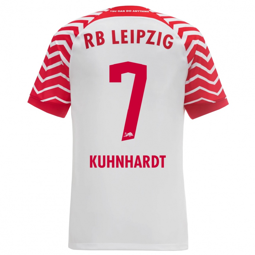 Damen Fußball Paul Kühnhardt #7 Weiß Heimtrikot Trikot 2023/24 T-Shirt Luxemburg