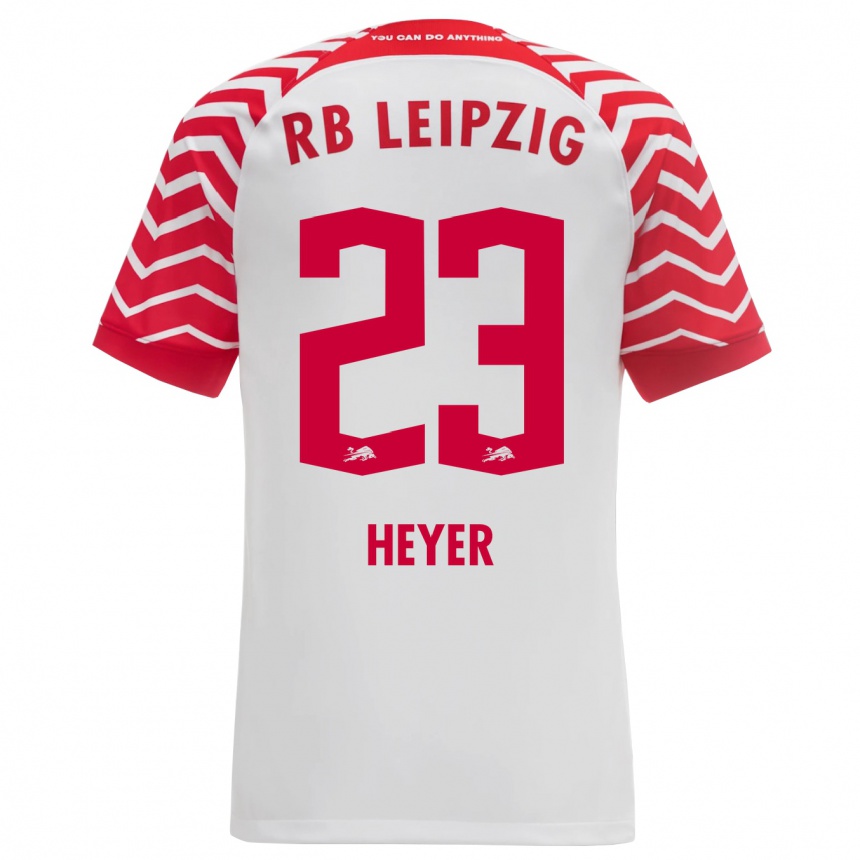 Damen Fußball Friedrich Heyer #23 Weiß Heimtrikot Trikot 2023/24 T-Shirt Luxemburg