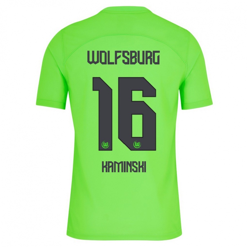Damen Fußball Jakub Kaminski #16 Grün Heimtrikot Trikot 2023/24 T-Shirt Luxemburg