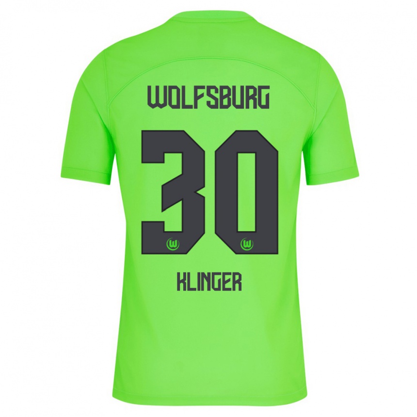 Damen Fußball Niklas Klinger #30 Grün Heimtrikot Trikot 2023/24 T-Shirt Luxemburg