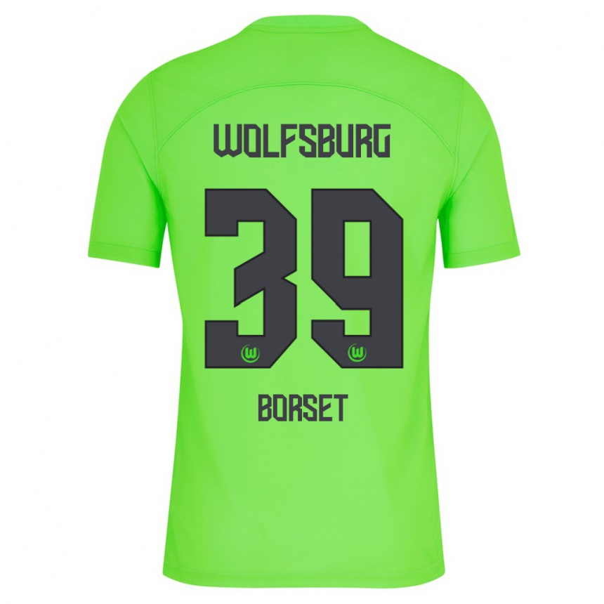 Damen Fußball Anders Rønne Børset #39 Grün Heimtrikot Trikot 2023/24 T-Shirt Luxemburg