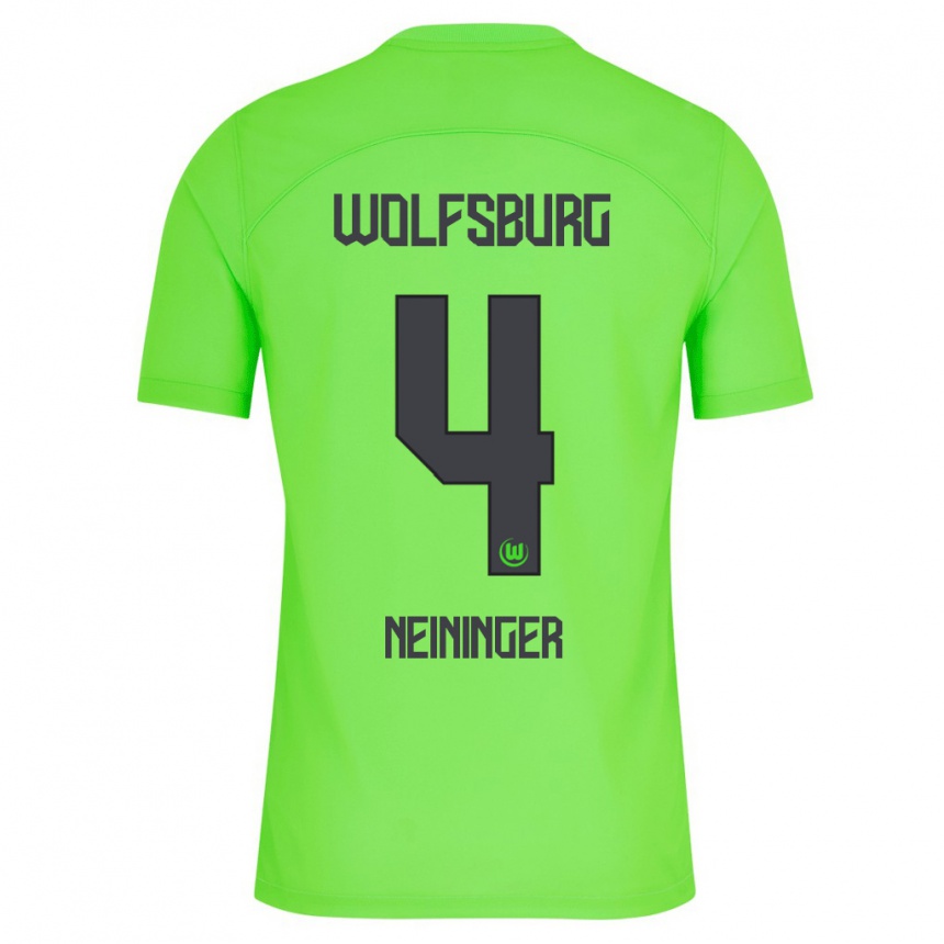 Damen Fußball Till Neininger #4 Grün Heimtrikot Trikot 2023/24 T-Shirt Luxemburg