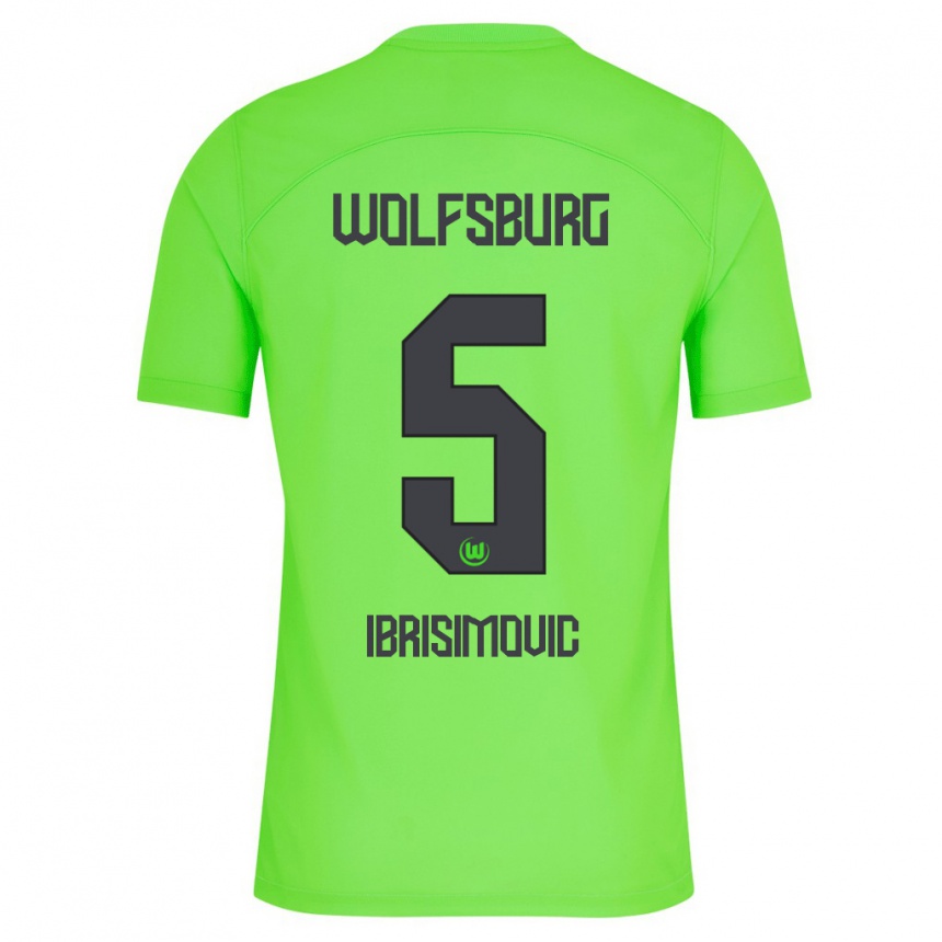 Damen Fußball Amar Ibrisimovic #5 Grün Heimtrikot Trikot 2023/24 T-Shirt Luxemburg