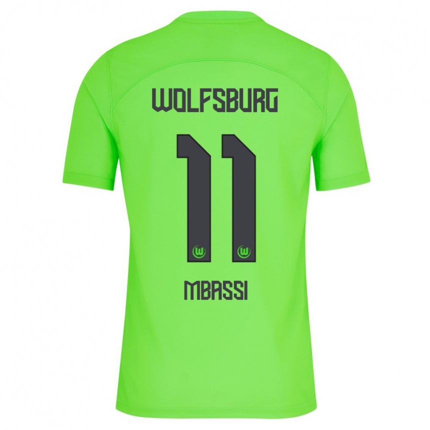 Damen Fußball Mario Mbassi #11 Grün Heimtrikot Trikot 2023/24 T-Shirt Luxemburg