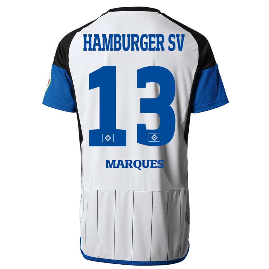 Damen Fußball Alex Da Graca Marques #13 Weiß Heimtrikot Trikot 2023/24 T-Shirt Luxemburg