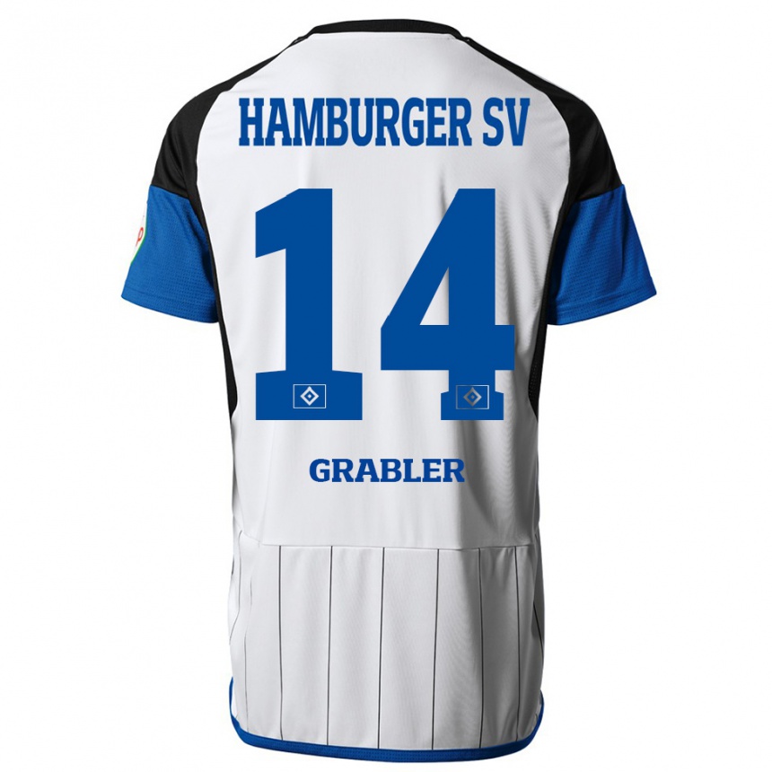 Damen Fußball Lukne Gräßler #14 Weiß Heimtrikot Trikot 2023/24 T-Shirt Luxemburg