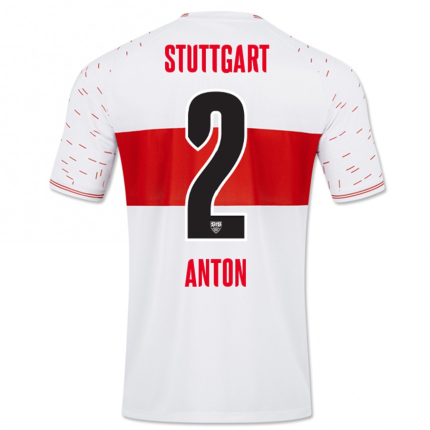 Damen Fußball Waldemar Anton #2 Weiß Heimtrikot Trikot 2023/24 T-Shirt Luxemburg