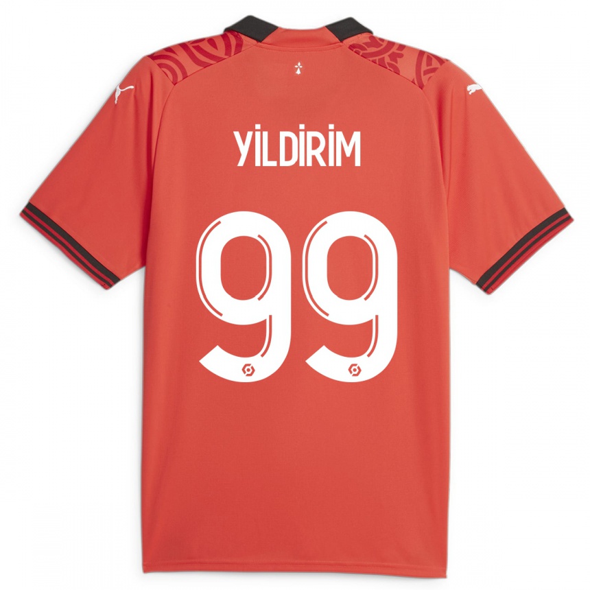 Damen Fußball Bertuğ Yıldırım #99 Rot Heimtrikot Trikot 2023/24 T-Shirt Luxemburg