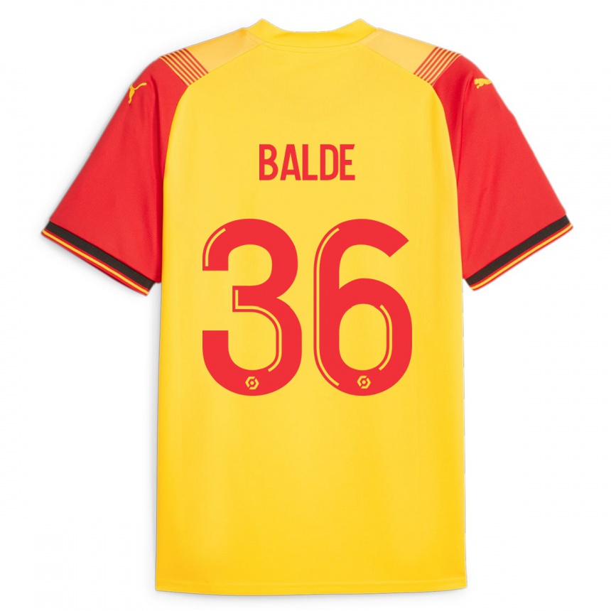 Damen Fußball Ibrahima Baldé #36 Gelb Heimtrikot Trikot 2023/24 T-Shirt Luxemburg
