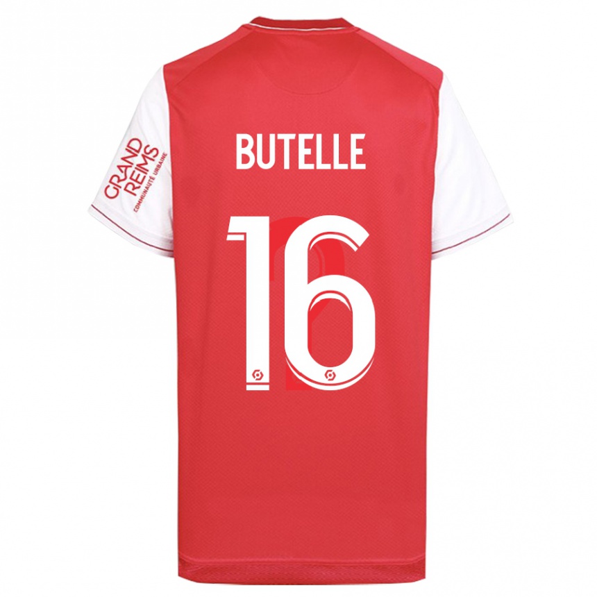 Damen Fußball Ludovic Butelle #16 Rot Heimtrikot Trikot 2023/24 T-Shirt Luxemburg