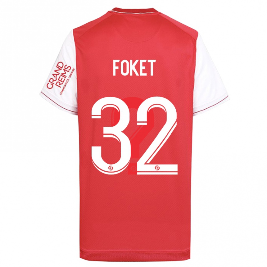 Damen Fußball Thomas Foket #32 Rot Heimtrikot Trikot 2023/24 T-Shirt Luxemburg