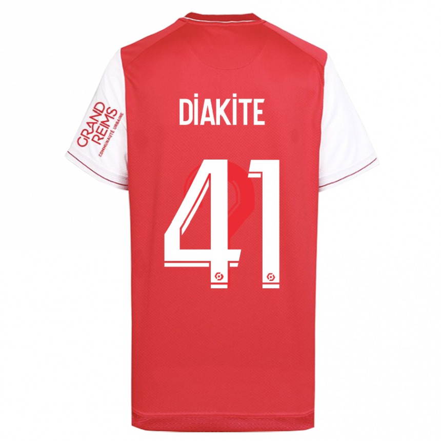 Damen Fußball Ibrahim Diakité #41 Rot Heimtrikot Trikot 2023/24 T-Shirt Luxemburg