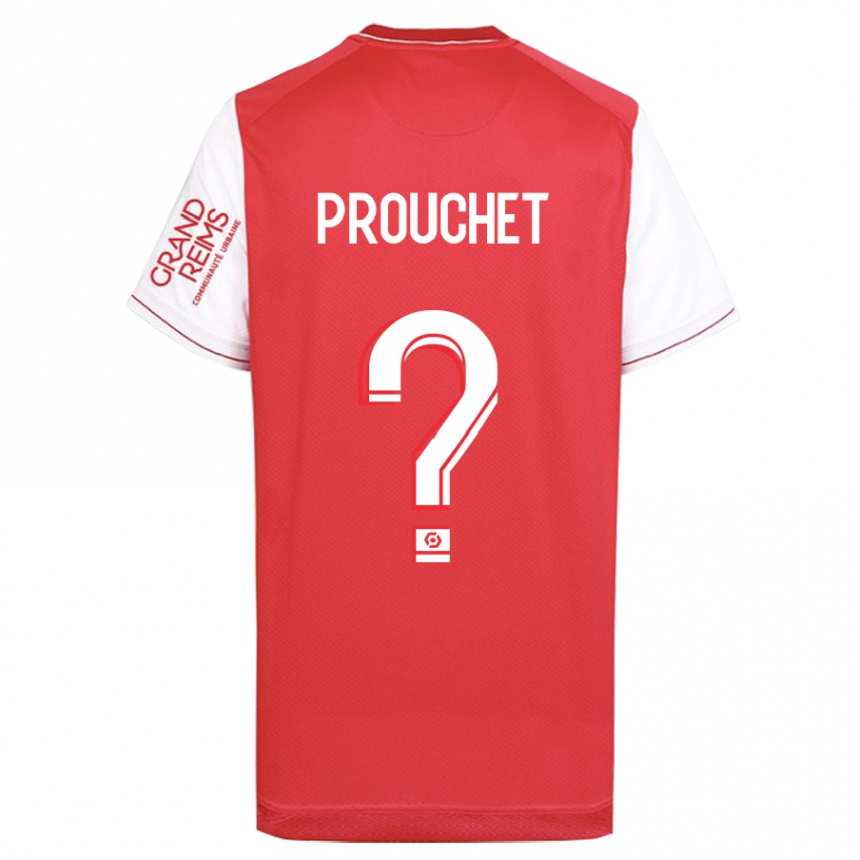 Damen Fußball Killian Prouchet #0 Rot Heimtrikot Trikot 2023/24 T-Shirt Luxemburg