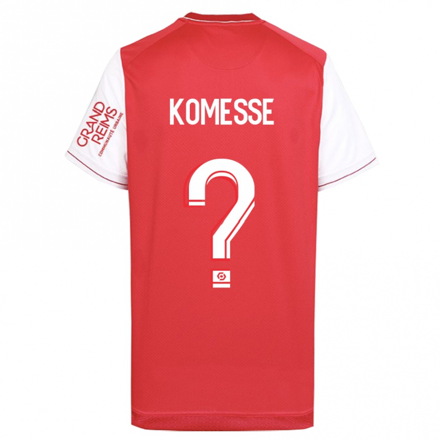 Damen Fußball Josias Sabone Komesse #0 Rot Heimtrikot Trikot 2023/24 T-Shirt Luxemburg